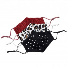 SET OF 3 LEOPARD GARNET FACE MASKS