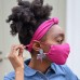 MAGENTA FACE MASK AND HEADBAND SET